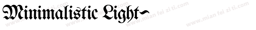 Minimalistic Light字体转换